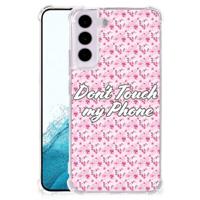Samsung Galaxy S22 Anti Shock Case Flowers Pink DTMP - thumbnail