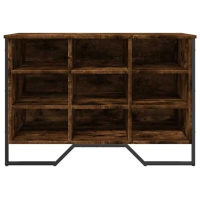 VidaXL Schoenenkast 90x38x61,5 cm bewerkt hout gerookt eikenkleurig VidaXL Schoenenkast 90x38x61,5 cm bewerkt hout gerookt eikenkleurig