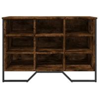 Schoenenkast 90x38x61,5 cm bewerkt hout gerookt eikenkleurig - thumbnail