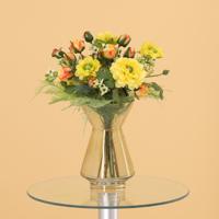 Handgebonden Kunstboeket Frieda Bern 35cm Geel - thumbnail