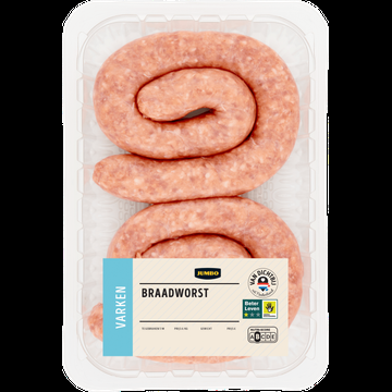 Jumbo Varkens Braadworst 2 Stuks