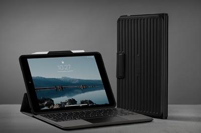 URBAN ARMOR GEAR Rugged Keyboard Case Apple iPad 10.2 (2021/2020/2019) hoes incl. toetsenbord met trackpad [QWERTZ lay-out, LED-achtergrondverlichting, Apple Pencil houder] zwart