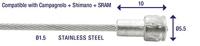 Elvedes rem binnenkabel 2000mm 6411rvs-slick-box - thumbnail