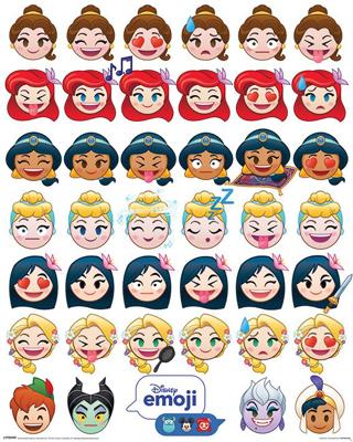Poster Disney - Emoji Princess Emotions 40x50cm Poster Disney - Emoji Princess Emotions 40x50cm
