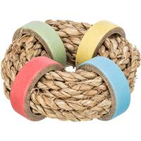 Trixie zeegras ring met papieren ringen naturel - thumbnail