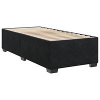 Boxspring met matras fluweel zwart 90x190 cm - thumbnail