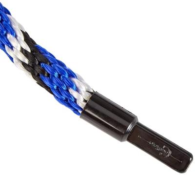 Halstertouw mustang karabijn haak royaalblauwzwartwit