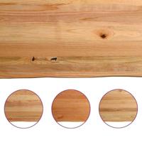 Eettafel met natuurlijke rand 180x120x74 cm massief eikenhout - thumbnail