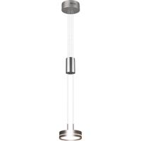 LED Hanglamp - Hangverlichting - Trion Franco - 7.2W - 1-lichts - Warm Wit 3000K - Dimbaar - Rond - Mat Nikkel - Aluminium - thumbnail