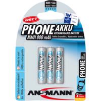 Ansmann DECT maxE HR03 Oplaadbare AAA batterij (potlood) NiMH 800 mAh 1.2 V 3 stuk(s) - thumbnail