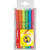 STABILO flash markeerstift, etui van 6 stuks in geassorteerde kleuren - thumbnail
