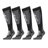 HEAD Skisokken Unisex Racer Kneehigh 4-pack Black/White-35/38 - thumbnail