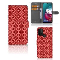 Motorola Moto G10 | G20 | G30 | Telefoon Hoesje | Batik Rood - thumbnail