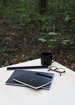 Notbk rhodia greenbook a5 lijn 6-g 180 pag zwart Notbk rhodia greenbook a5 lijn 6-g 180 pag zwart