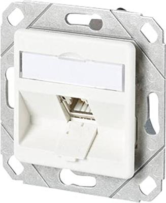 Metz Connect 130B11D11102-E Netwerkdoos Inbouw (in muur) Inzet met centraalstuk 1 poort Zuiver wit