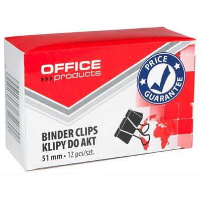 OFFICE products foldbackclip, zwart, 51 mm, doos van 12 stuks