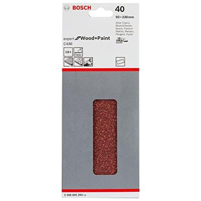 Bosch Accessories Expert for Wood 2608605294 Oscillerend schuurpapier Geperforeerd Korrelgrootte (num) 40 (l x b) 230 mm x 93 mm 10 stuk(s) Bosch Accessories Expert for Wood 2608605294 Oscillerend schuurpapier Geperforeerd Korrelgrootte (num) 40 (l x b) 230 mm x 93 mm 10 stuk(s)