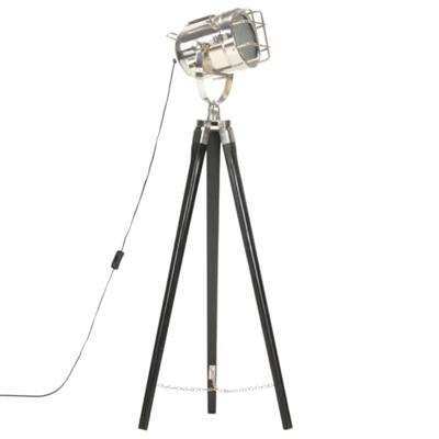 VidaXL Vloerlamp driepoot 97 cm massief mangohout zwart