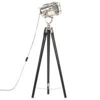 VidaXL Vloerlamp driepoot 97 cm massief mangohout zwart - thumbnail
