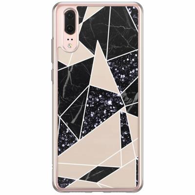Huawei P20 siliconen hoesje - Abstract painted