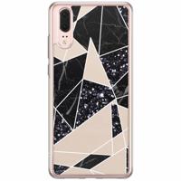 Huawei P20 siliconen hoesje - Abstract painted - thumbnail