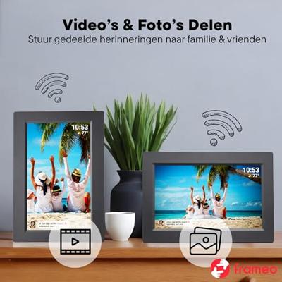 Denver PFF-1015 black Digitale WiFi-fotolijst 25.7 cm 10.1 inch Energielabel: C (A - G) 1280 x 800 Pixel 16 GB Zwart