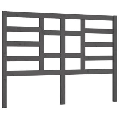 Hoofdbord 141x4x104 cm massief grenenhout grijs