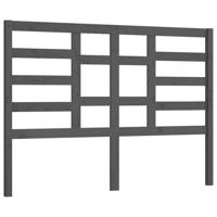 Hoofdbord 141x4x104 cm massief grenenhout grijs - thumbnail