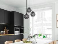 Hanglamp HAYET 3 lampen zwart - thumbnail