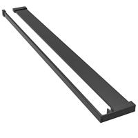 VidaXL Doucheschap voor inloopdouchewand 100 cm aluminium zwart - thumbnail