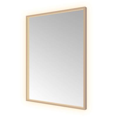 Spiegel Hotbath &MORE 80x60 cm LED-Verlichting Spiegelverwarming Rechthoek Geborsteld Koper PVD