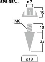 Monacor SPS-35/GO Luidspreker-spikes 4 stuk(s) - thumbnail