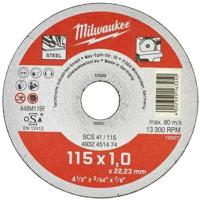 Milwaukee Dunne metaal snijschijf, contractor series SCS 41/115 x 1 x 22 mm opdrachtnemer series - 4932451474 - thumbnail