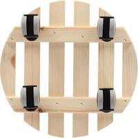 Esschert Design Ronde Houten Plantentrolley 28.7x28.8x8.3 cm - thumbnail