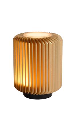 Lucide TURBIN - Tafellamp - Ø 10,6 cm - LED - 1x5W 3000K - Mat Goud / Messing