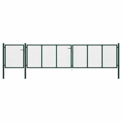 Tuinpoort staal 500x100 cm groen