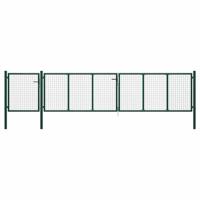 Tuinpoort staal 500x100 cm groen - thumbnail