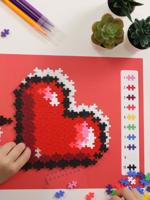 Plus-Plus puzzle by number hart: 250 stuks (3911) - thumbnail