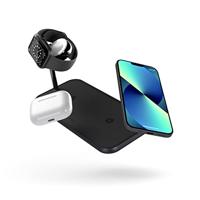 ZENS Dual qi Apple-Watch ZEDC05B Inductie lader 2000 mA Uitgangen Qi-standaard Zwart - thumbnail