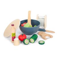 Small Foot - houten speelgoed eten salade speelset, 11dlg. - thumbnail
