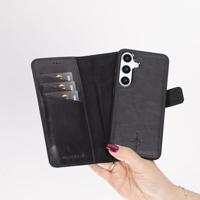 NorthLife Samsung Galaxy S25 Plus - Leren Afneembare 2-in-1 bookcase telefoonhoes - Zwart - thumbnail