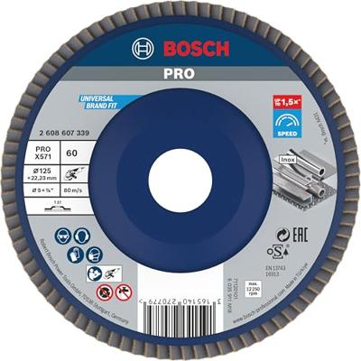 Bosch Accessories 2608607339 X571 Lamellenschijf Diameter 125 mm Boordiameter 22.33 mm Staal 1 stuk(s)