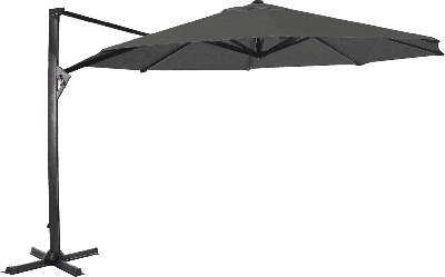 Taurus Zweefparasol grijs 350 cm ronde parasol