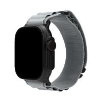 Mobilize Nylon Watch Band - Alpine - Black Connector - for Apple 42/44/45/49mm - Light Grey - thumbnail