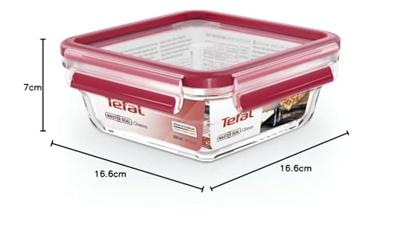 Tefal masterseal glass 0,8l vierkant