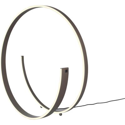 LED Vloerlamp - Cinque Cinardi - 1 Lichtpunt van 42 Watt - Dimbaar - Aanpasbare Lichtkleur - Voetschakelaar - Donkerbruin - Metaal