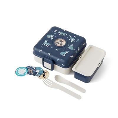 Kinderbrooddoos - MONBENTO - Inclusief bestek - BPA-vrij - Snacky Wolf