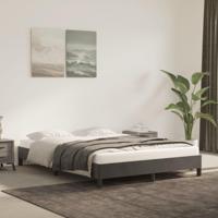 Bedframe zonder matras 140x200 cm fluweel donkergrijs - thumbnail