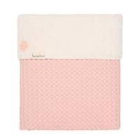 Koeka Oslo baby ledikantdeken teddy 100x150 cm Shadow Pink/Light Shadow Pink - thumbnail