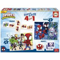 2 educatieve basisspellen en 2 puzzels - EDUCA - Educa Superpack Spidey & His Amazing Friends - thumbnail